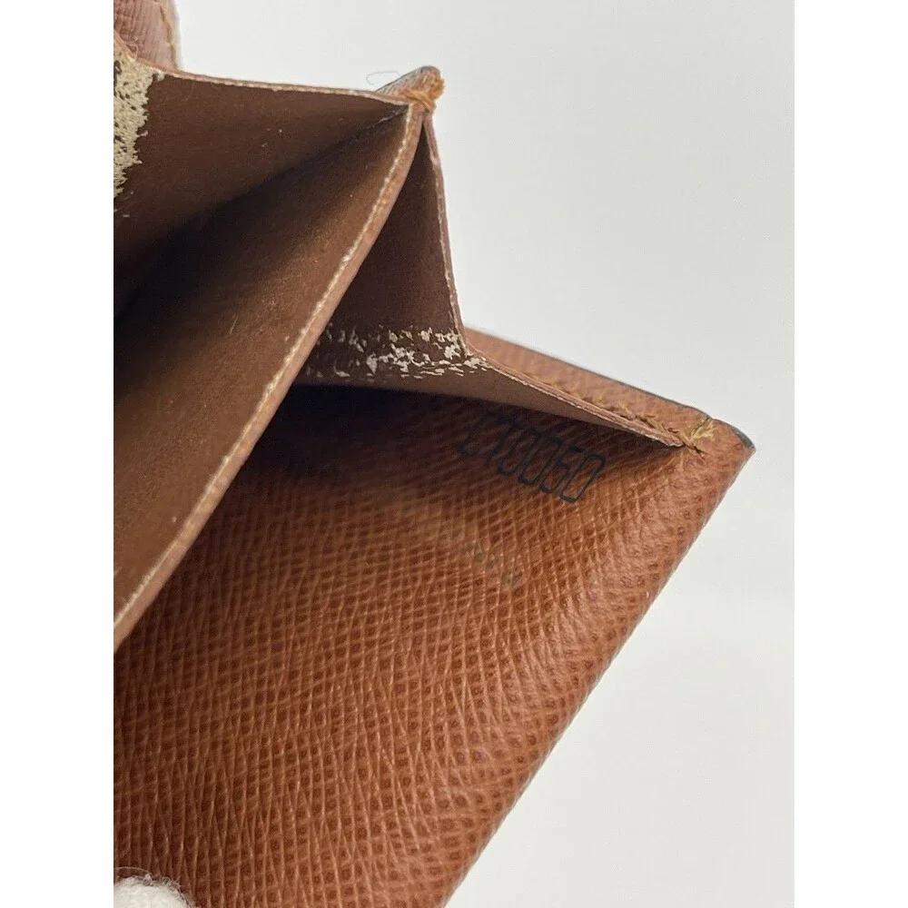 Authentic Louis Vuitton Monogram Porte Monnaie Gousset Coin Purse Wallet/110